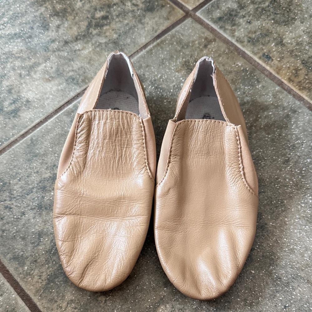 Tan Leather Slip-On Shoes